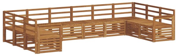VidaXL Szegmentált kanapé szett 10 pcs Természetes