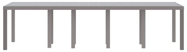 VidaXL Kerti Asztal Világosszürke 300 x 100 x 73 cm polirattan