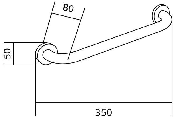 Mexen falra szerelhető kapaszkodó 35 cm, arany - 70101630-50