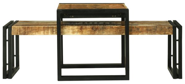 VidaXL Dohányzóasztal 2 pcs Barna 48 x 40 x 40 cm tömör mangófa