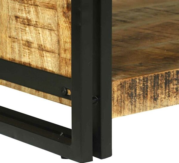 VidaXL Dohányzóasztal Barna 120 x 50 x 38 cm Tömör nyers mangófa