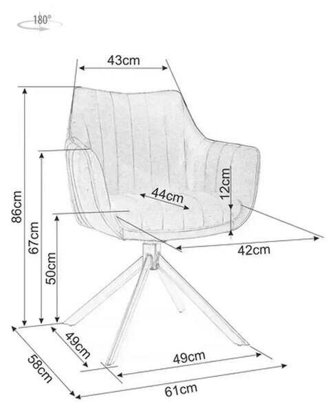 Azalia III étkezőszék, bézs