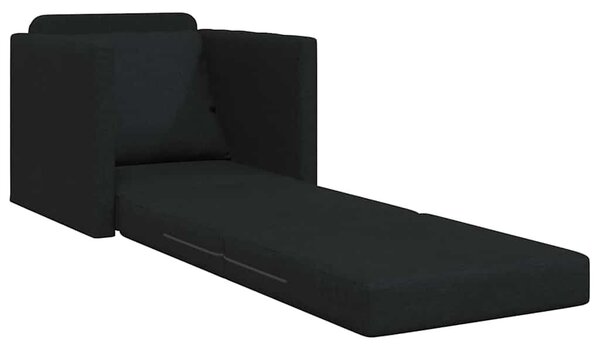 VidaXL Padlós Kanapé Ágy párnával Fekete 74 x 77 x 81 cm szövet