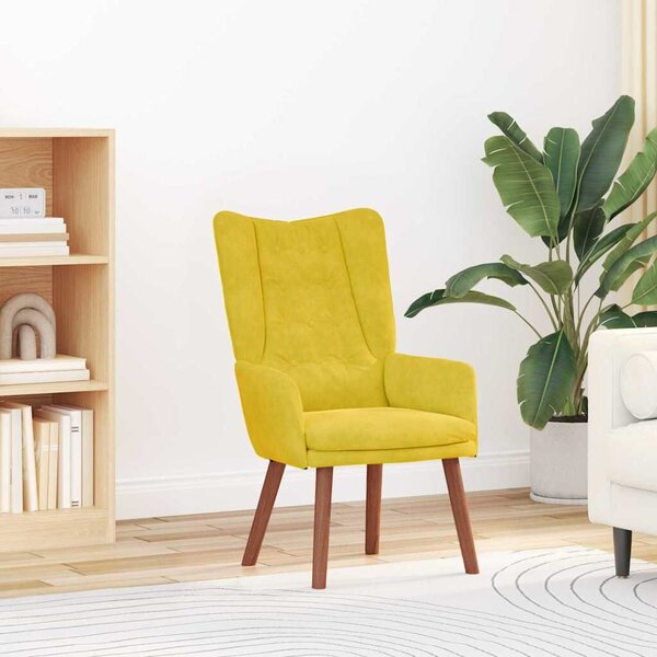 VidaXL karosszék Sárga 63 x 67 x 94 cm Bársony
