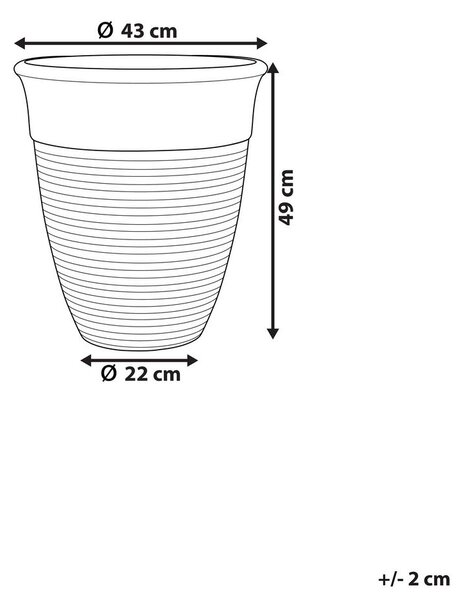 Virágcserép KATALIMA 43 cm Szürke