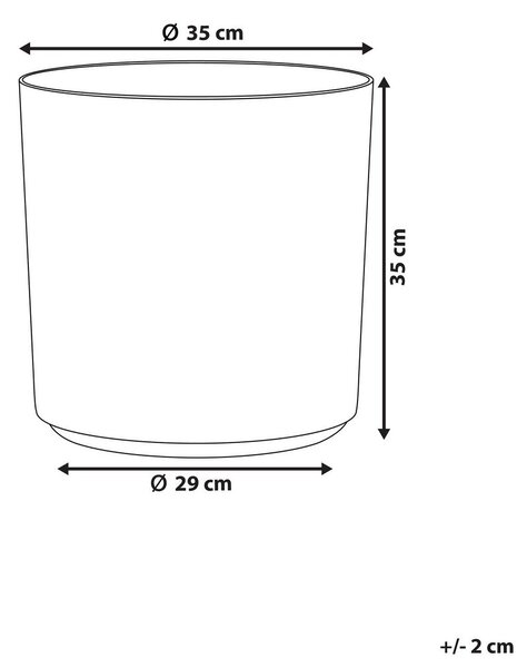 Virágcserép VAGIA 35 cm Szürke