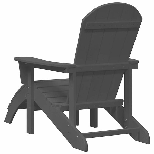 VidaXL Adirondack szék Fekete 82 x 74 x 92 cm HDPE
