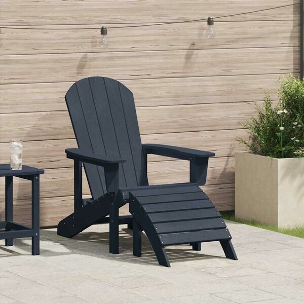 VidaXL Adirondack szék Sötétkék 82 x 74 x 92 cm HDPE