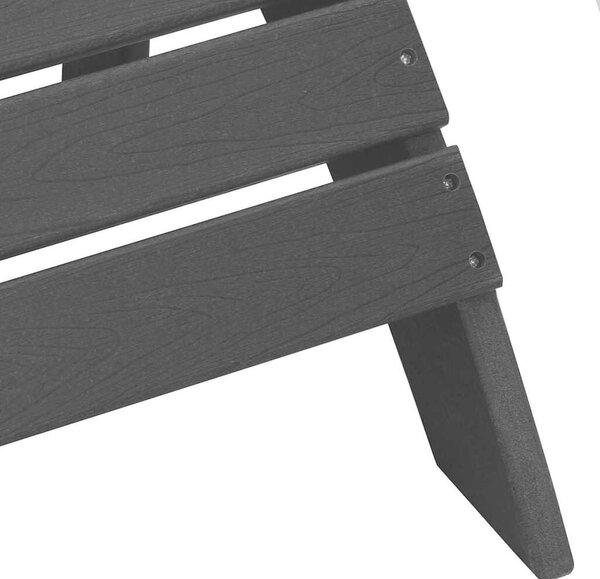 VidaXL Adirondack szék Fekete 82 x 74 x 92 cm HDPE