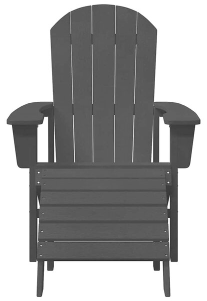 VidaXL Adirondack szék Fekete 82 x 74 x 92 cm HDPE