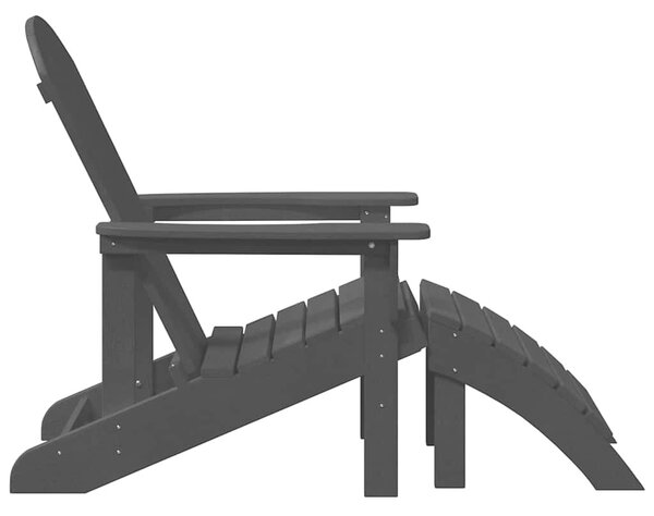 VidaXL Adirondack szék Fekete 82 x 74 x 92 cm HDPE