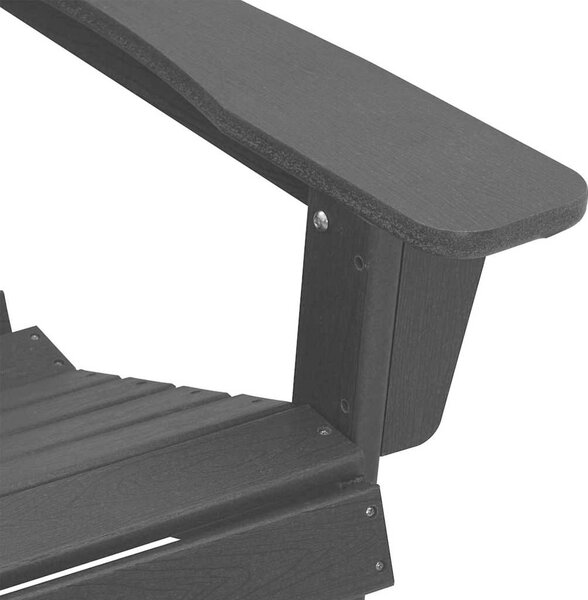 VidaXL Adirondack szék Fekete 82 x 74 x 92 cm HDPE