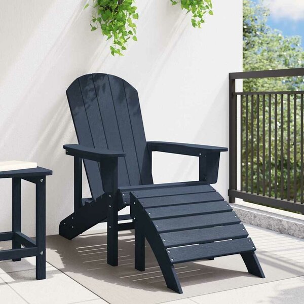 VidaXL Adirondack szék Sötétkék 82 x 74 x 92 cm HDPE