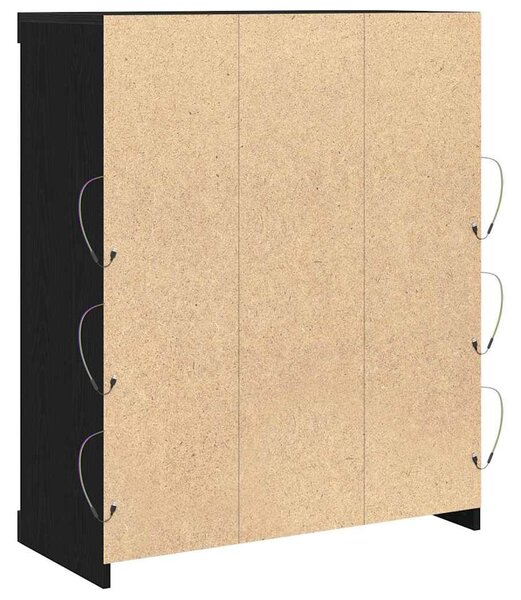 VidaXL LED tálaló Fekete Tölgy 81 x 37 x 100 cm Szerelt Fa