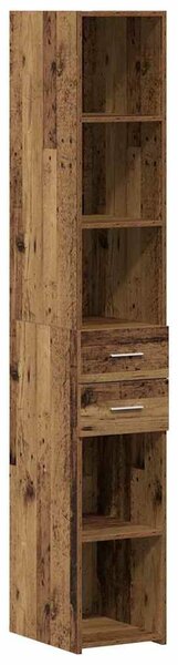 VidaXL Könyvszekrény fiókkal Öreg fa 30 x 42.4 x 185.2 cm
