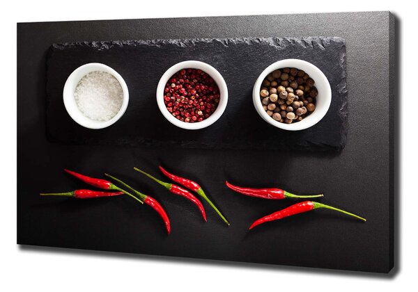 Fali vászonkép Fűszerek és chili