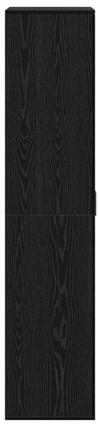 VidaXL Magasító polcokkal ajtóval Musta tammi 80 x 39 x 178 cm Faanyag