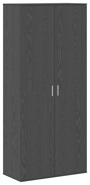 VidaXL Magasító polcokkal ajtóval Musta tammi 80 x 39 x 178 cm Faanyag