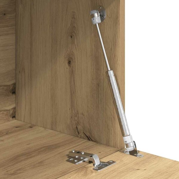 VidaXL Asztal polcokkal kézműves tölgy 71.5 x 31.5 x 106.5 cm Faanyag