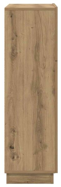 VidaXL Asztal polcokkal kézműves tölgy 71.5 x 31.5 x 106.5 cm Faanyag