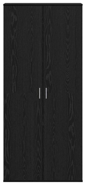 VidaXL Magasító polcokkal ajtóval Musta tammi 80 x 39 x 178 cm Faanyag