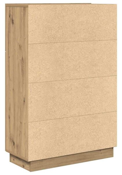 VidaXL Asztal polcokkal kézműves tölgy 71.5 x 31.5 x 106.5 cm Faanyag