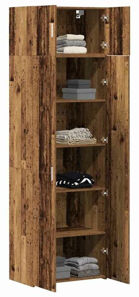 VidaXL Tárolószekrény 2 db Öreg fa 70 x 42,5 x 225 cm