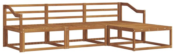 VidaXL Kültéri kanapé szett 4 pcs Természetes Tömör Akácfa