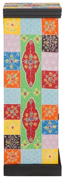 VidaXL Fiókos szekrény ajtóval Sokszínű 30 x 30 x 90 cm Tömör mangófa