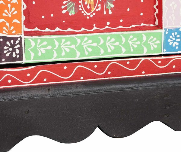 VidaXL Fiókos szekrény ajtóval Sokszínű 30 x 30 x 90 cm Tömör mangófa