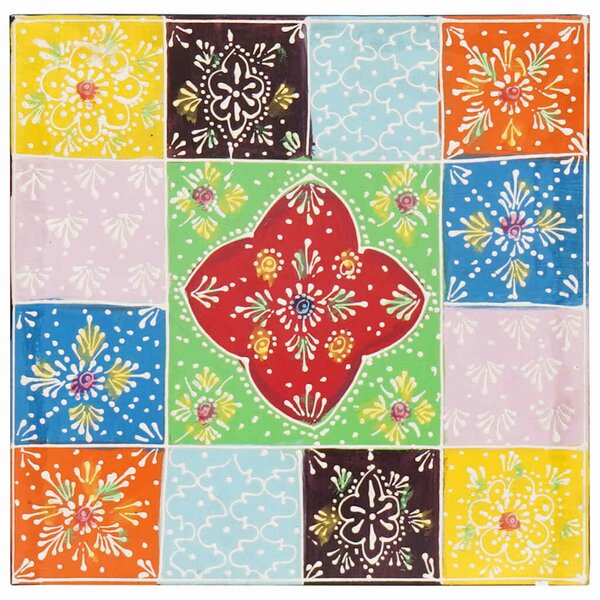 VidaXL Fiókos szekrény ajtóval Sokszínű 30 x 30 x 90 cm Tömör mangófa