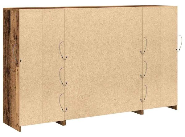 VidaXL LED tálaló Öreg fa 163 x 37 x 100 cm Szerelt Fa