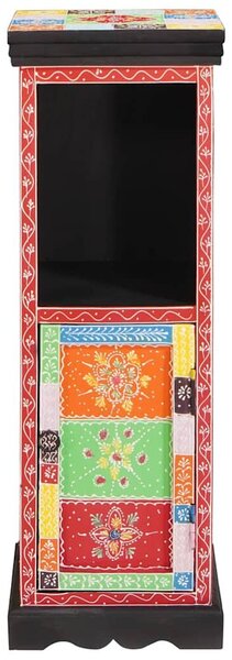 VidaXL Fiókos szekrény ajtóval Sokszínű 30 x 30 x 90 cm Tömör mangófa