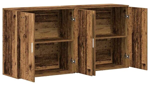 VidaXL Oldalszekrények 2 pcs Régi fa 79 x 38 x 80 cm Faanyag