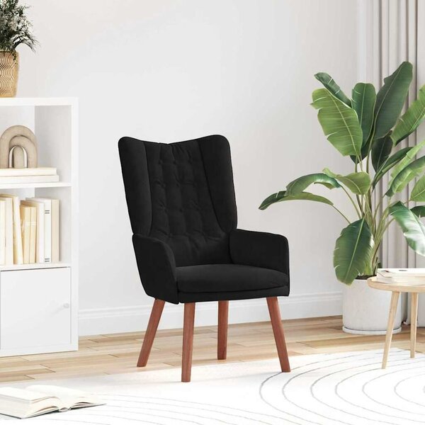 VidaXL karosszék Fekete 63 x 67 x 94 cm Bársony