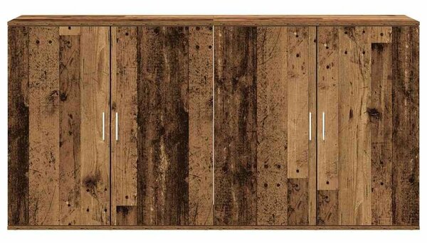 VidaXL Oldalszekrények 2 pcs Régi fa 79 x 38 x 80 cm Faanyag