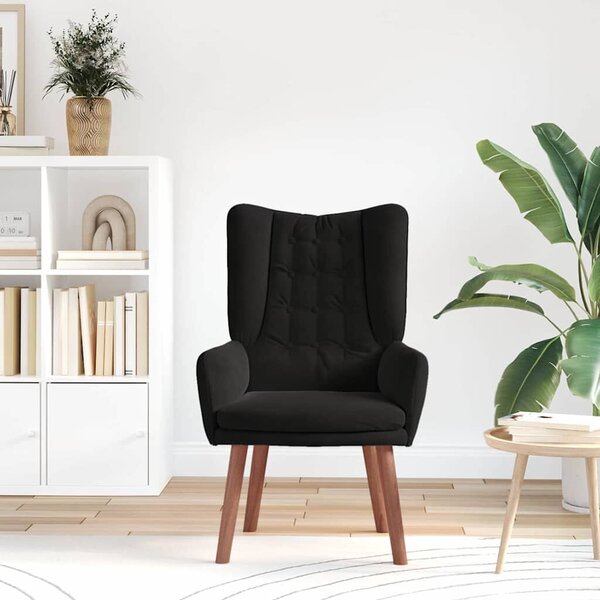 VidaXL karosszék Fekete 63 x 67 x 94 cm Bársony