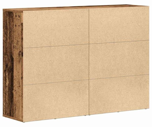 VidaXL Oldalszekrények fiókkal 2 pcs Régi fa 60 x 31 x 84 cm Faanyag