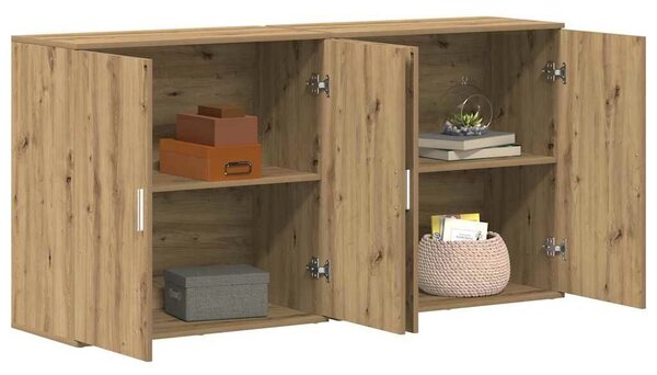 VidaXL Oldalszekrények 2 pcs kézműves tölgy 79 x 38 x 80 cm Faanyag