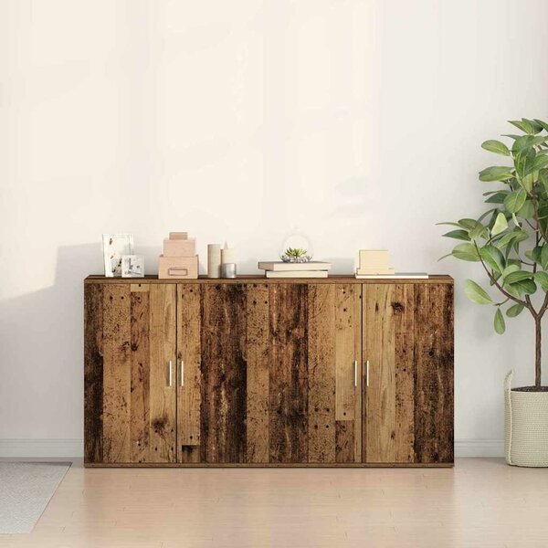 VidaXL Oldalszekrények 2 pcs Régi fa 79 x 38 x 80 cm Faanyag