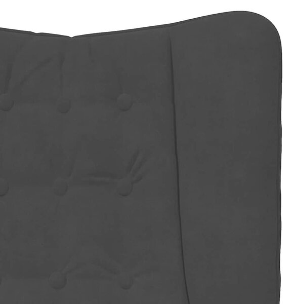 VidaXL karosszék Fekete 63 x 67 x 94 cm Bársony