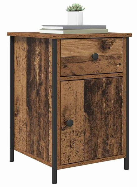 VidaXL Éjjeliszekrény fiókkal 2 pcs Régi fa 40 x 42 x 60 cm Faanyag