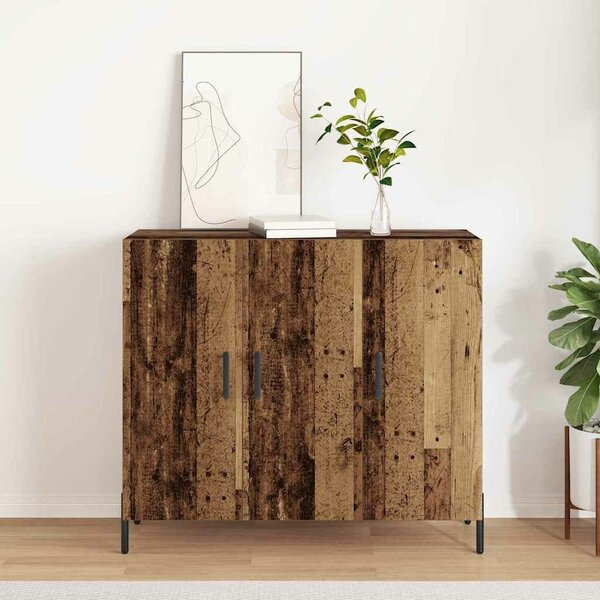 VidaXL Széf Öreg fa 90 x 34 x 80 cm Szerelt Fa