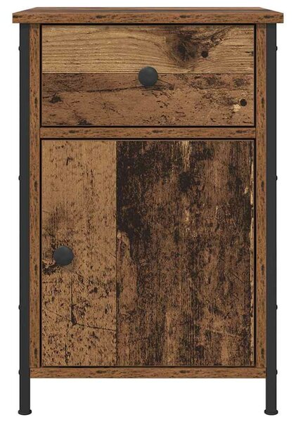 VidaXL Éjjeliszekrény fiókkal 2 pcs Régi fa 40 x 42 x 60 cm Faanyag