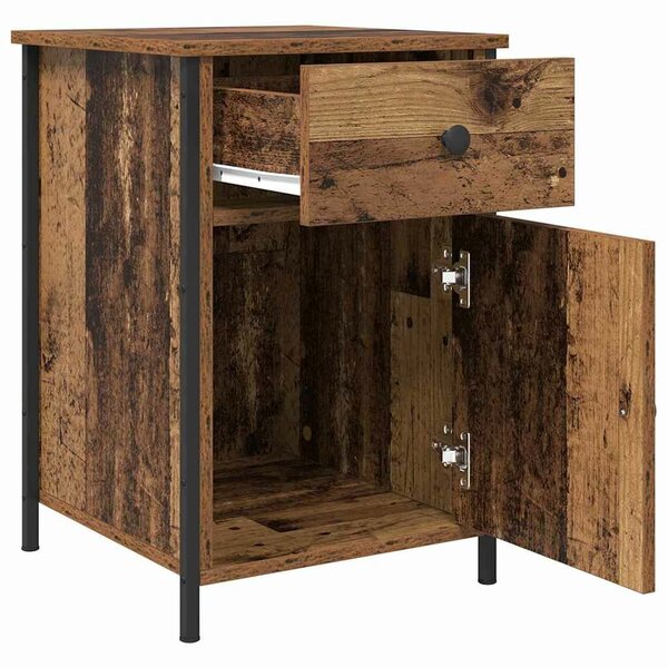 VidaXL Éjjeliszekrény fiókkal 2 pcs Régi fa 40 x 42 x 60 cm Faanyag