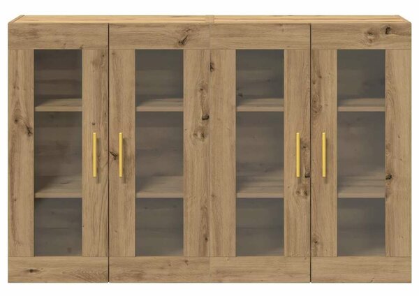 VidaXL Fali Szekrények 2 db Artisan tölgy 69,5 x 34 x 90 cm Szerelt Fa