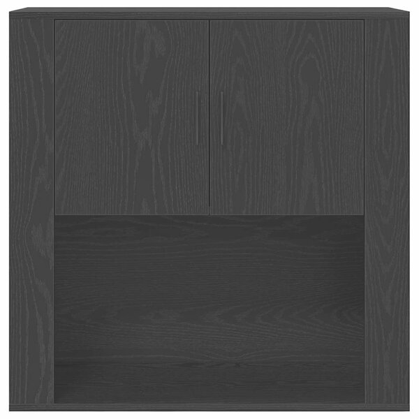 VidaXL Magas Szekrény Musta tammi 80 x 33 x 150 cm Faanyag
