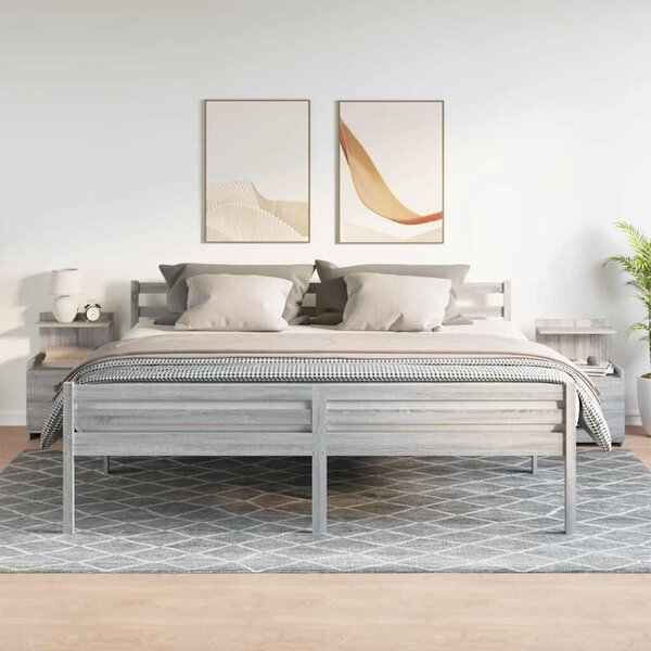 VidaXL 2 db-os szürke Sonoma színű éjjeliszekrény 2 fiókkal 40 x 36,5 x 62 cm