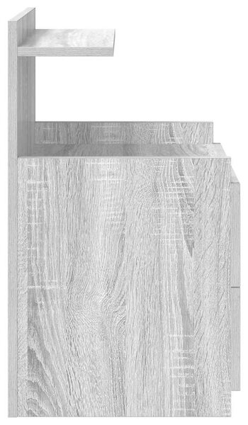 VidaXL 2 db-os szürke Sonoma színű éjjeliszekrény 2 fiókkal 40 x 36,5 x 62 cm