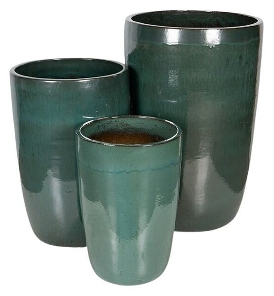 Tatum Vase Giant kerámia növénytartó szett mohazöld 42x63-65x100cm S3